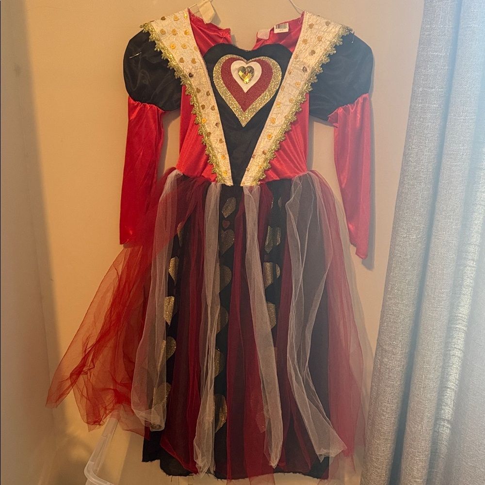 Royal Hearts Kids Costume with Red and Gold Accents